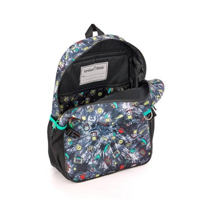 Locker Club Kids' 16L Kids Backpack with Lunch Box Headphone - Black: Preschool, Tear-Resistant