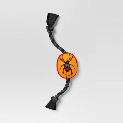 Halloween 15.5" Spider Plush with Rope Dog Toy - Hyde and EEK! Boutique