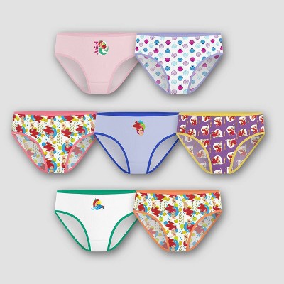 Girls' Disney The Little Mermaid Ariel 7pk Underwear - 6