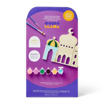 Ramadan Craft Hinged Wood Mosque Painting Activity Kit - Mondo Llama