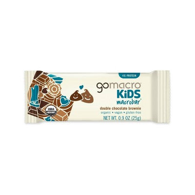 GoMacro Kids Double Double Chocolate Brownie Macrobar - 6.3oz/7ct