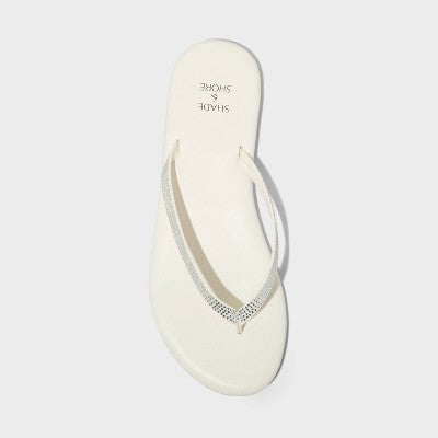 Women's Cali Thong Flip Flop Sandals - Shade & Shore Ivory 9