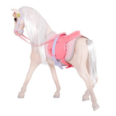 Glitter Girls Starlight 14" Horse with Tiara Accessory Set for 14" Dolls: Equestrian Toy with Comb & Plastic Materials