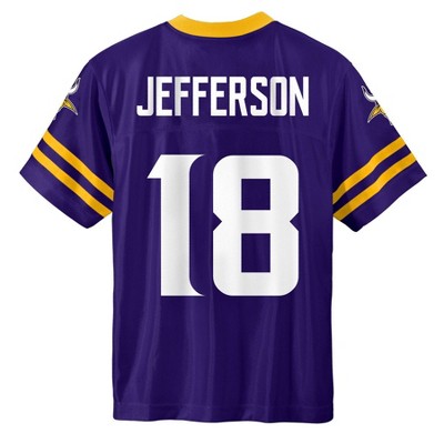 NFL Minnesota Vikings Justin Jefferson Boys' Short Sleeve Jersey - S