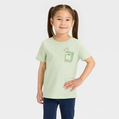 Toddler Girls' Apple Juice Graphic T-Shirt - Cat & Jack Green 3T