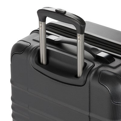 SWISSGEAR Checklite Medium Checked Spinner Suitcase - Black: Polyester Structured Luggage (LOCAL PICKUP ONLY)