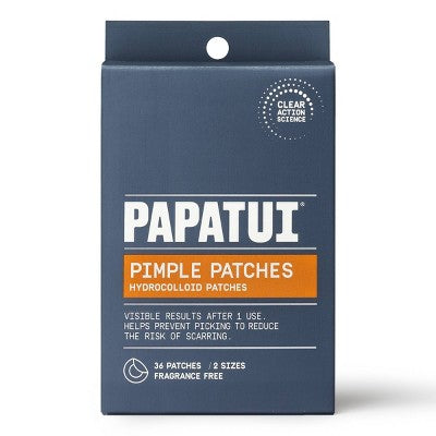 Papatui Men's Pimple Patch with Hydrocolloid Technology Dermatologist Tested - 36ct: Non-Toxic, Unscented, Normal and Acne-Prone Skin