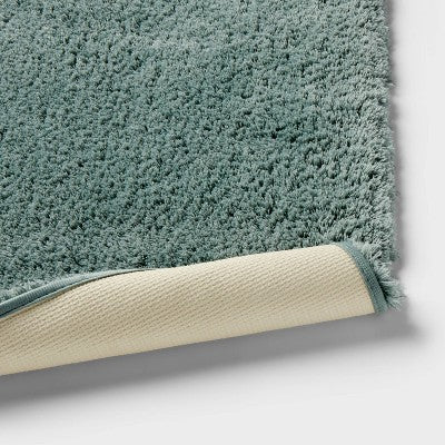 21"x34" Spa Plush Bath Rug Sage Green - Threshold
