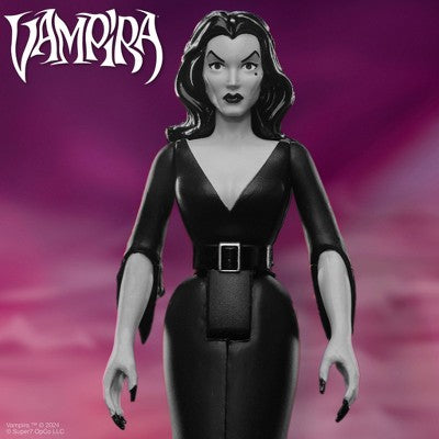 Super 7 ReAction Plan 9 From Outer Space Vampira Grayscale Action Figure