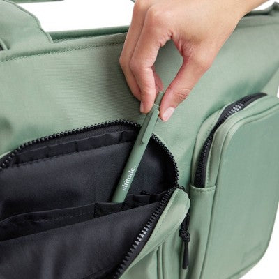 Altitude 19" Tote Bag with Laptop Pocket and Adjustable Shoulder Strap - Sage Green