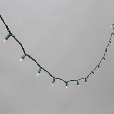 Philips 200ct Heavy Duty Incandescent Indoor/Outdoor Miniature String Lights Clear with Green Wire and Remains Lit Technology