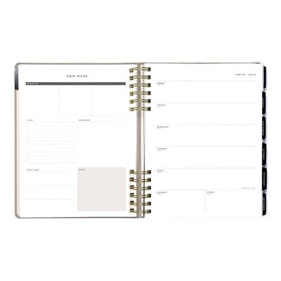 Altitude 8"x10" Weekly/Monthly Planner Warm Gray 15 Month Bamboo Paper Recycled Stickers and Pocket Folder