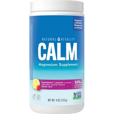 Natural Calm Mineral Supplement Powder - Raspberry Lemon - 4oz EXP: 04/2027 AFTER