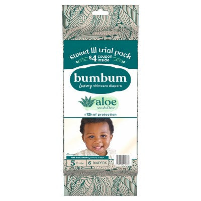 bumbum Luxury Skincare Disposable Diapers - Size 5 - 6ct