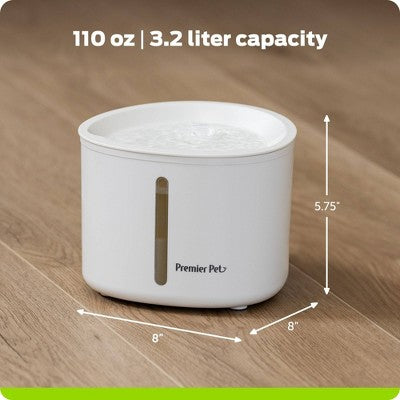 Premier Pet 110oz Dog and Cat Automated Fountain - White