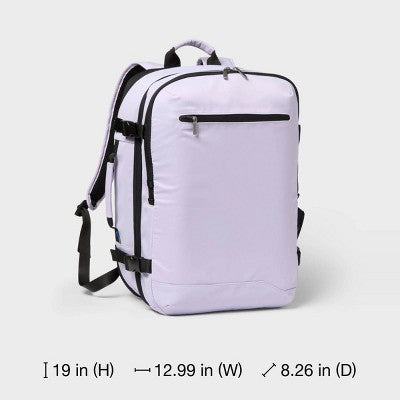 40L Travel Backpack with Expansion - Open Story Thistle