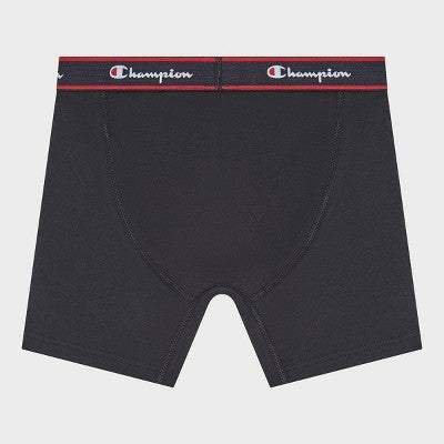 Champion Men's Iconic Essentials 5pk Wicking Boxer Briefs - Heathered Black/Gray L