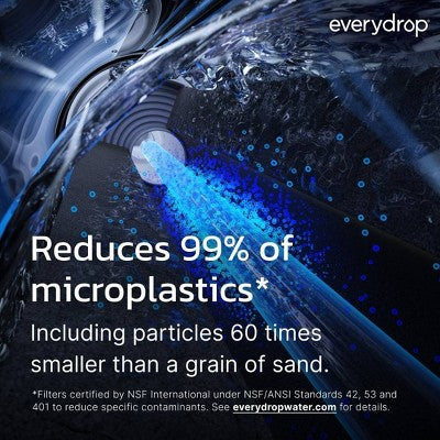 everydrop by Whirlpool Ice and Water Refrigerator Filter 4 - EDR4RXD1, Single-Pack: Reduces Odors & Contaminants, Green