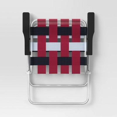 Webstrap Folding Patio Chair Red - Room Essentials (LOCAL PICKUP ONLY)