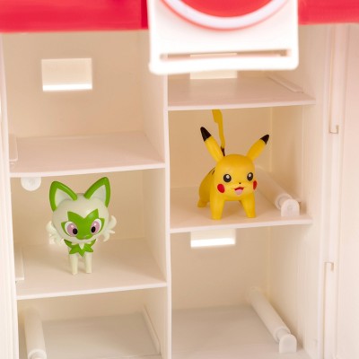 Pokemon Play 'N' Display Case with Pikachu & Sprigatito Action Figure