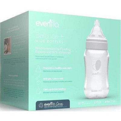 Evenflo 6pk Balance Wide-Neck Anti-Colic Baby Bottles - 9oz: Silicone Nipple, BPA-Free