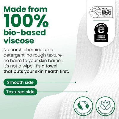 Clean Skin Club Towels for Sensitive Skin - XL - 50ct