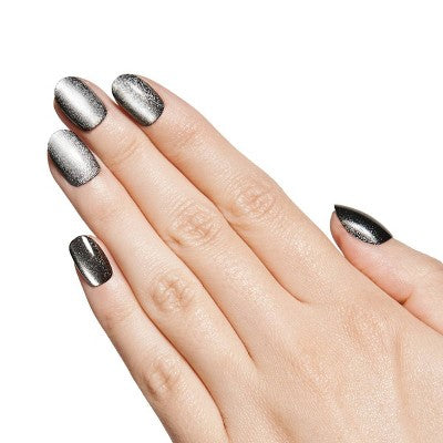 Olive & June Press-On Fake Nails - XS Round - Black Shimmer - 42ct