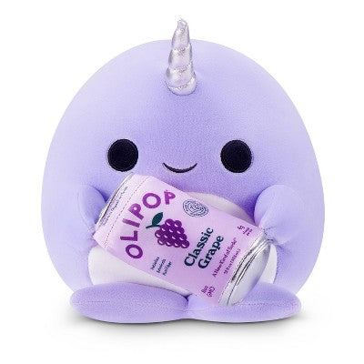 Snackles 8" Narwhal with Olipop Soda Plush