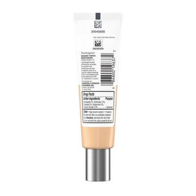 Neutrogena Healthy Skin Radiant Tinted Facial Lightweight Moisturizer with Vitamins A, C, & E, SPF 25 - Sheer Fair 20 - 1.1 fl oz