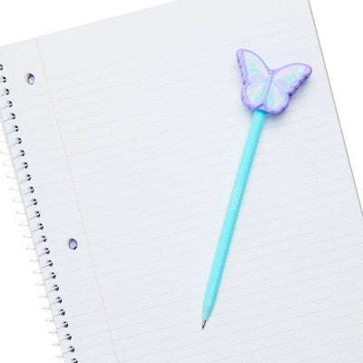Yoobi Novelty Ballpoint Pen Squishy Topper Butterfly