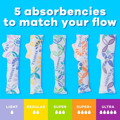 Tampax Pearl Duo Pack Tampons - Regular/Super - Unscented - 48ct