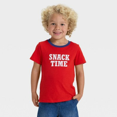 Toddler Boys' Short Sleeve Graphic T-Shirt - Cat & Jack Red 18M