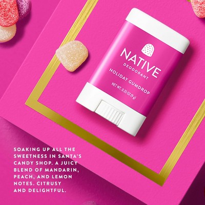 Native Deodorant - Limited Edition Holiday - Gumdrop - Aluminum Free Mini - 0.35 oz