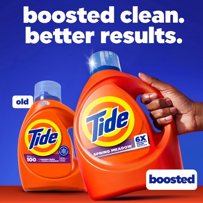 Tide Liquid Laundry Detergent 80 Loads - 100 fl oz: Odor Control, Cold Water Detergent, Color Care
