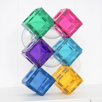 CONNETIX Magnetic Tiles Bright Ball Run Pack : Creative Building Educational Toy Set 122pc