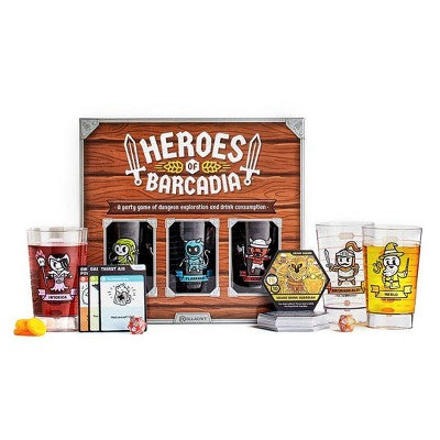 Rollacrit Heroes of Barcadia Base Game Board Game: Creative Thinking Party Game for 2-6 Players, Includes Tokens & Tiles