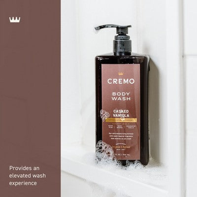 Cremo Body Wash - Casked Vanilla - 32 fl oz: Liquid Pump Bottle, For Normal to Dry Skin, Whole Body Cleansing