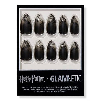 Glamnetic Dementor Press-On Nails - 30ct - Ulta Beauty: Glossy Almond Shape, ABS Material, Dark Tone