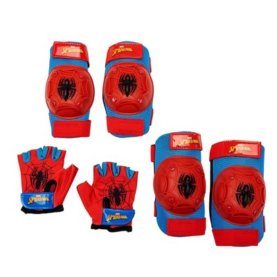 Spider-Man Kids' Bike Pad and Glove Set - Blue/Red