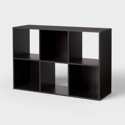 11" 6-Cube Book Shelf Black - Brightroom (LOCAL PICKUP ONLY)