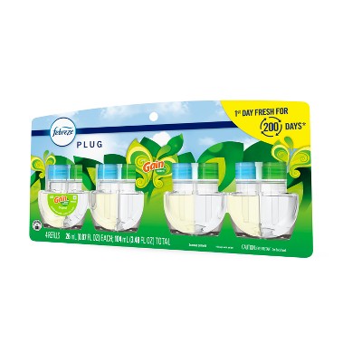 Febreze Plug Quadruple Air Freshener Refill - Gain Original - 3.48 fl oz/4pk