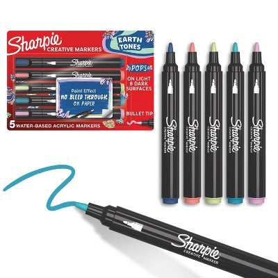 Sharpie Acrylic Bull New Colors 5Ct