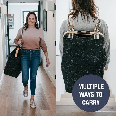 CleverMade Laundry Backpack LUXE Black Birch