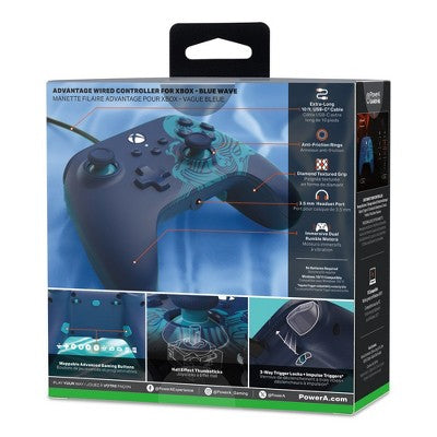 PowerA Advantage Wired Controller for Xbox Series X|S - Blue Wave