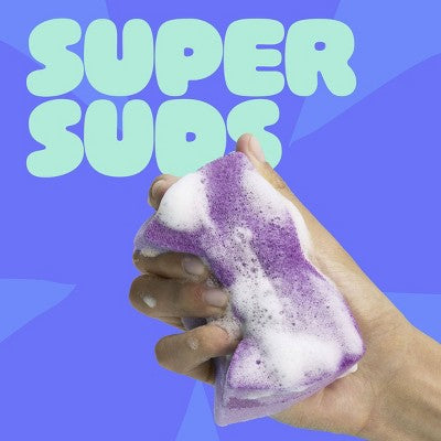 Brite by Scotch-Brite Two-Sided Scrub & Wipe Dish Sponge - Fuschia Frenzy: Foam Material