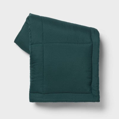 48"x60" Down Alternative Quilted Bed Throw Green - Room Essentials