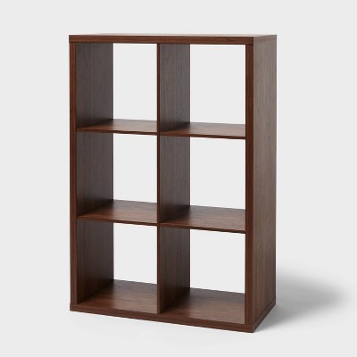13" 6 Cube Organizer Walnut - Brightroom (LOCAL PICKUP ONLY)