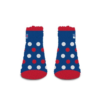 NHL New York Rangers Dotty Fuzzy Socks - One Size Fits Most