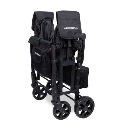 WONDERFOLD W4 Elite Wagon Black with Red Stitching & Snack Tray - Black (LOCAL PICKUP ONLY)