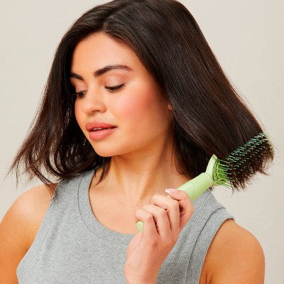 Conair Scalp Care Flexi Head Slim Detangling Hair Brush - All Hair - Light Green